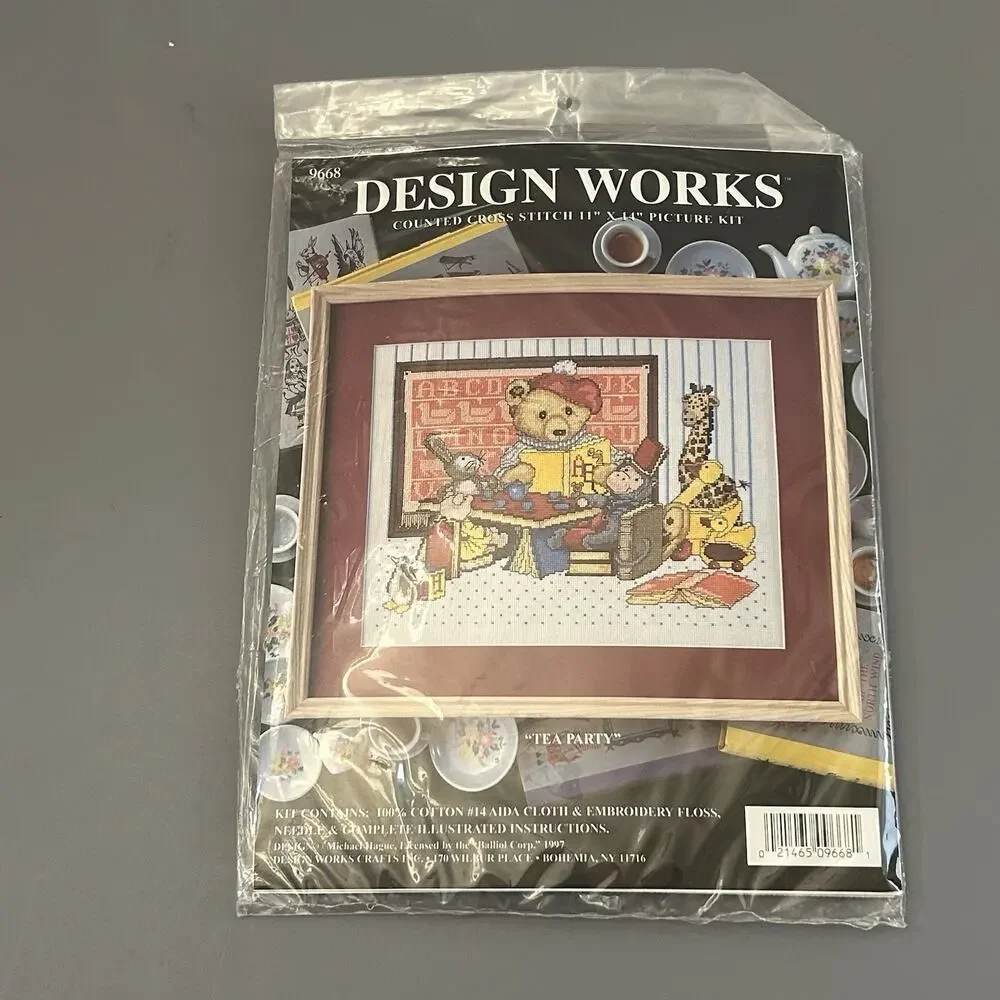 Counted Cross Stitch Kit Tea Party 11”x14” Design Works 9668